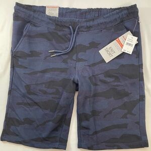 Shorts L Blue  Camo Men's Weatherproof Vintage Weathersoft Pull On Knit Stretch